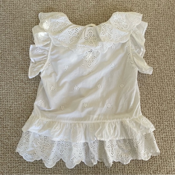 7 for all Mankind, White Cotton Blouse, size Med, like NEW - Picture 2 of 4